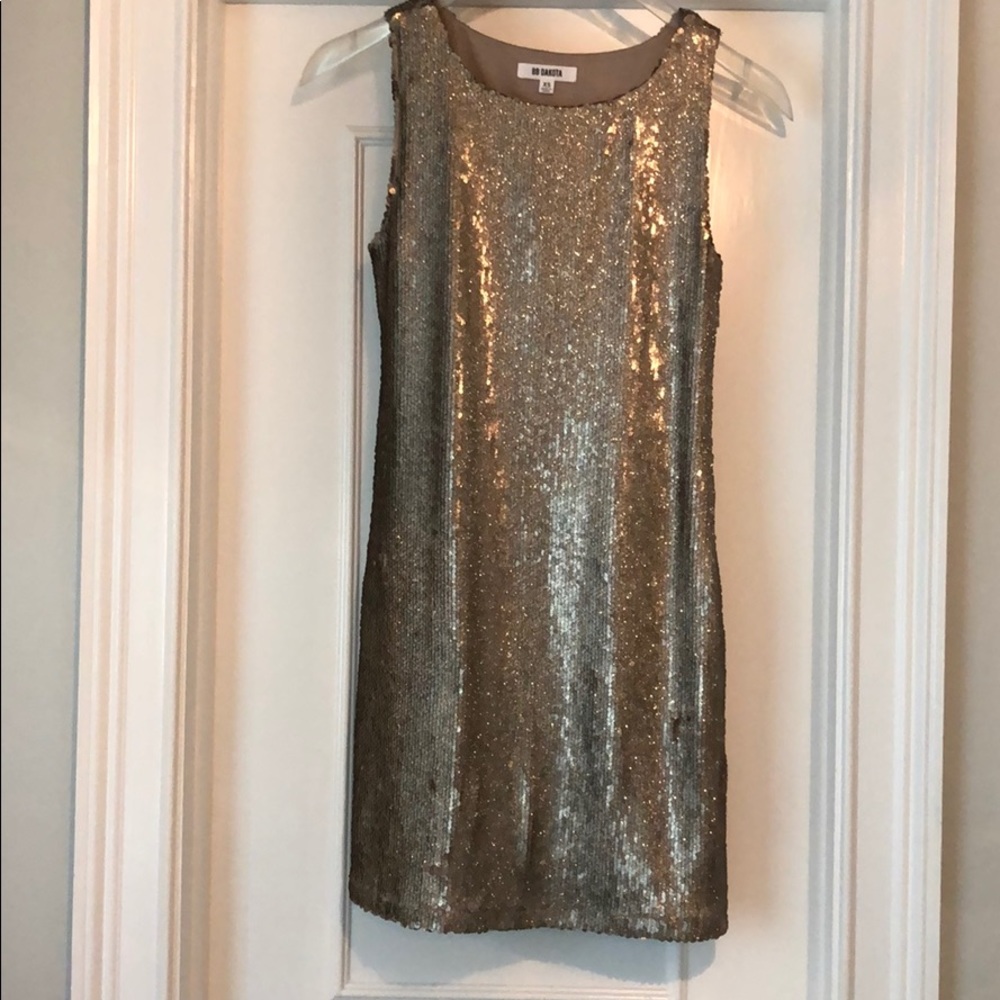 BB Dakota Champagne Sequin Dress